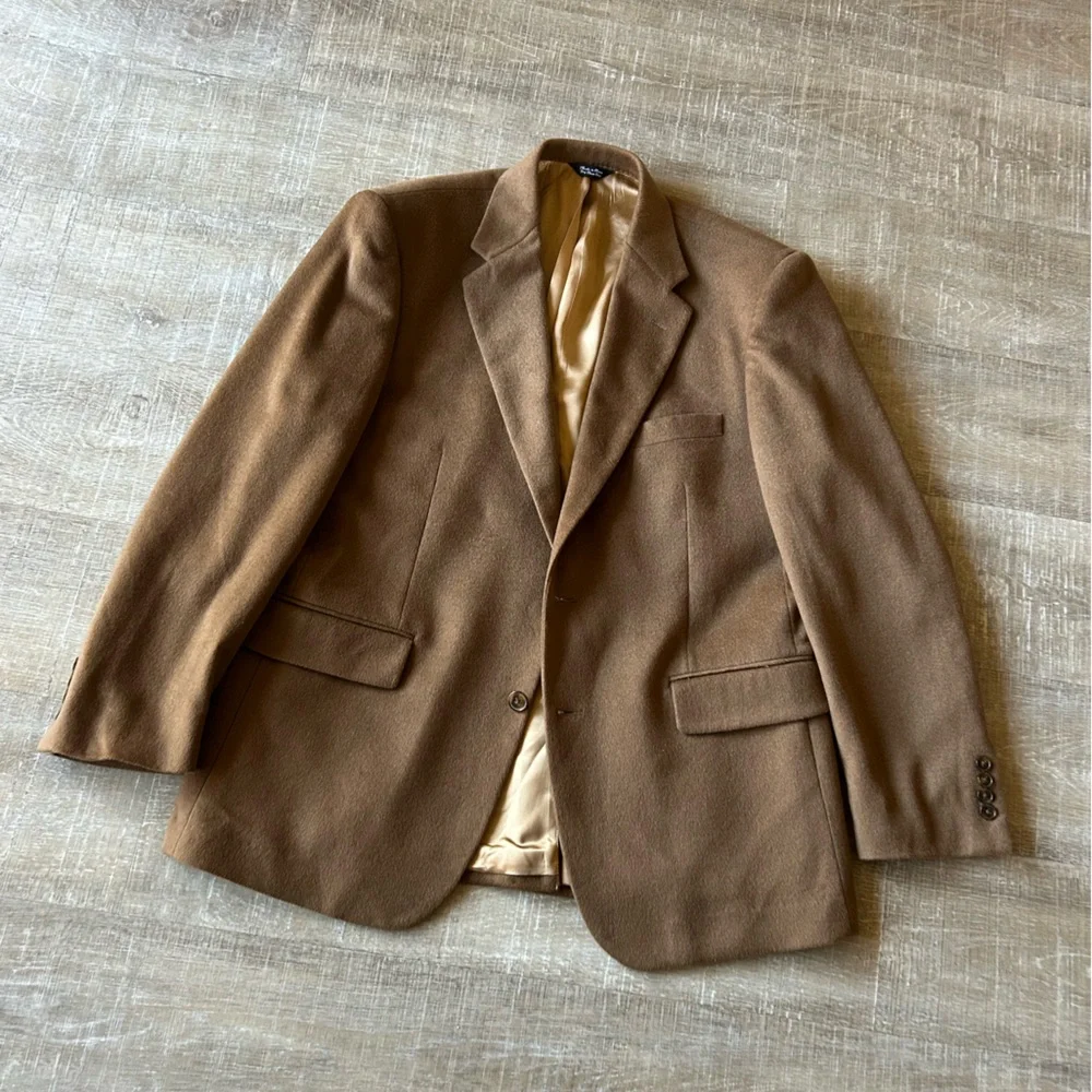 HASPEL 100% Cashmere Blazer Sport Coat Jacket Men’s Brown Two Button Lined 42L